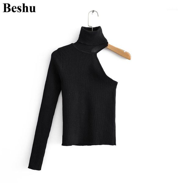 2019 women stylish one shoulder sweater turtleneck stretchy asymmetrical design one sleeve female chic knitted 1, White;black
2019 women stylish one shoulder sweater turtleneck stretchy asymmetrical design one sleeve female chic knitted 1, White;black