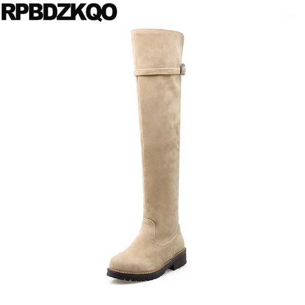 plus size riding long round toe shoes suede over the knee thigh high boots for women ladies beige low heel equestrian 10 slip on1, Black
plus size riding long round toe shoes suede over the knee thigh high boots for women ladies beige low heel equestrian 10 slip on1, Black