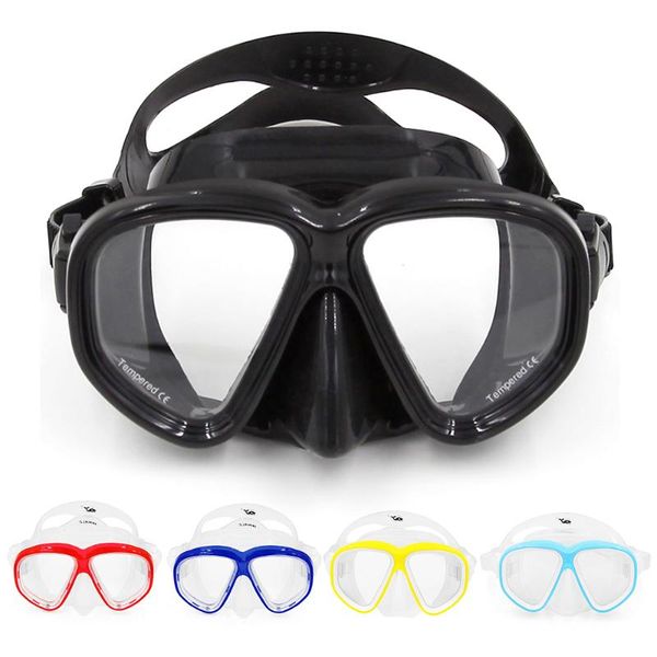 professional swimming goggles diving snorkeling glass diving mask scuba snorkel watersports equipment toughened tempered glass