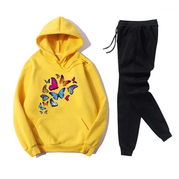 running sets colorful buttlerfly printed women suit long sleeve pullovers and sweatpants 2pcs set casual tractsuits female sportswear1, Black;blue
running sets colorful buttlerfly printed women suit long sleeve pullovers and sweatpants 2pcs set casual tractsuits female sportswear1, Black;blue