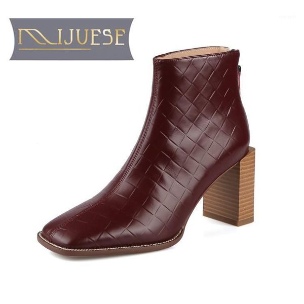 mljuese 2021 women ankle boots cow leather winter short plush round toe zipper high heels female boots size 421, Black
mljuese 2021 women ankle boots cow leather winter short plush round toe zipper high heels female boots size 421, Black