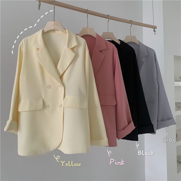 women's thin pink suit tide retro coat 2020 clothing for jeans jacket women womens fall jackets, Black;brown
women's thin pink suit tide retro coat 2020 clothing for jeans jacket women womens fall jackets, Black;brown