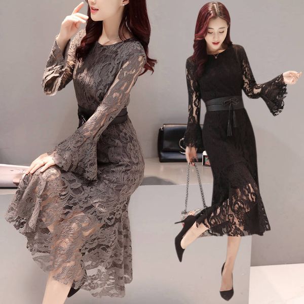 autumn knee-length a-linetrumpet long hollow out sleeve o-neck lace elegant simple plus size black party cocktail dresses 939
autumn knee-length a-linetrumpet long hollow out sleeve o-neck lace elegant simple plus size black party cocktail dresses 939