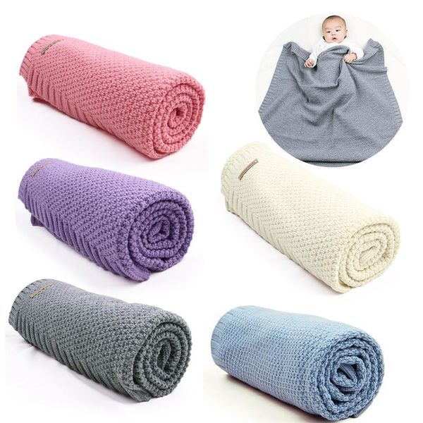 Baby Blanket Knitted Newborn Swaddle Wrap Blankets Soft Toddler Infant Bedding Quilt For Bed Sofa Basket Stroller Blankets#38