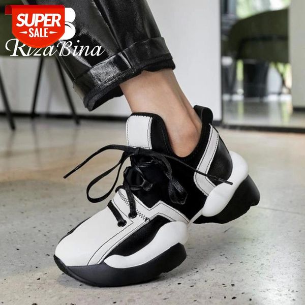 rizabina women real leather sneakers round toe thick bottom cross strap casual shoes female footwear size 34-42 #wt8c
rizabina women real leather sneakers round toe thick bottom cross strap casual shoes female footwear size 34-42 #wt8c