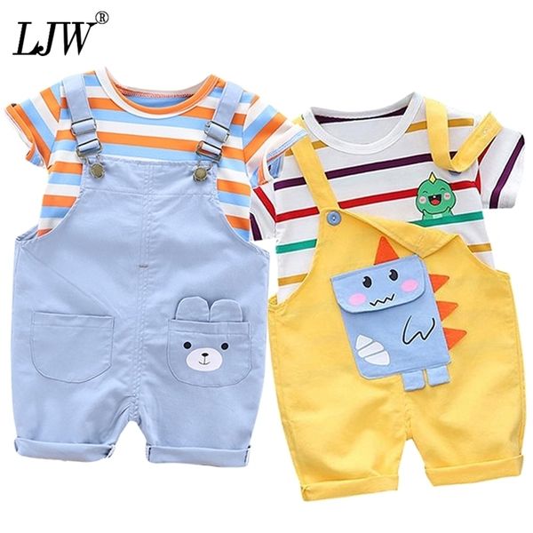 ljw cartoon infant suits baby clothing set for boys girls cute summer casual clothes striped shorts kids 220212, White
ljw cartoon infant suits baby clothing set for boys girls cute summer casual clothes striped shorts kids 220212, White