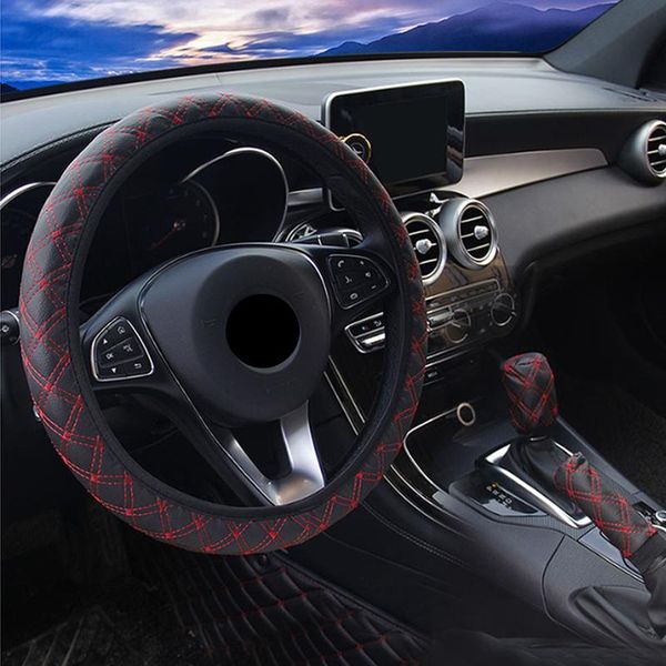 1pc car steering wheel cover accessories interior leather cubre volante deportivo pokrowiec na kierownice universal coprivolante
1pc car steering wheel cover accessories interior leather cubre volante deportivo pokrowiec na kierownice universal coprivolante