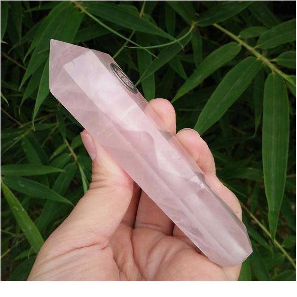 1 natural pink rose quartz crystal smoking pipes cigarette pipe 1 jllrfp, Black
1 natural pink rose quartz crystal smoking pipes cigarette pipe 1 jllrfp, Black