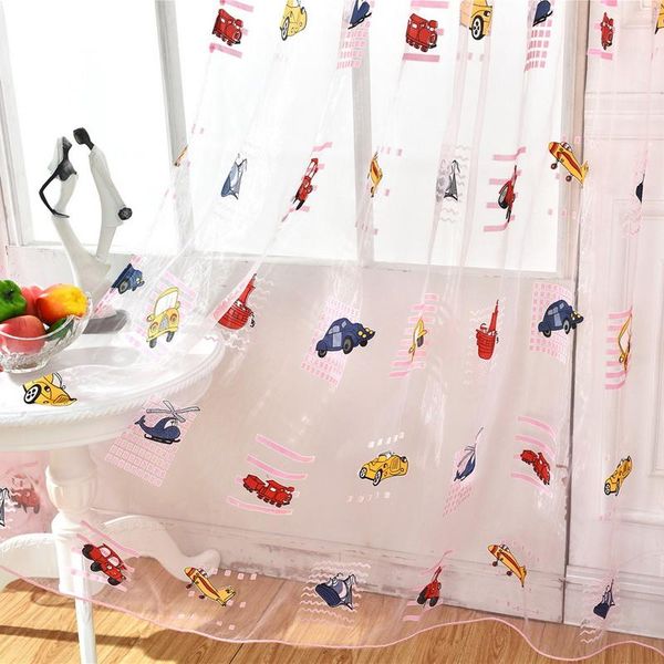 lovely cartoon car curtains for living children room bedroom curtains decorative for kids baby room drapes 1pc