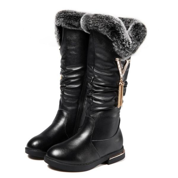 cowhide children' long 2020 winter new girls fashion plush warm snow boots rabbit comfortable fur kids shoes, Black;grey
cowhide children' long 2020 winter new girls fashion plush warm snow boots rabbit comfortable fur kids shoes, Black;grey