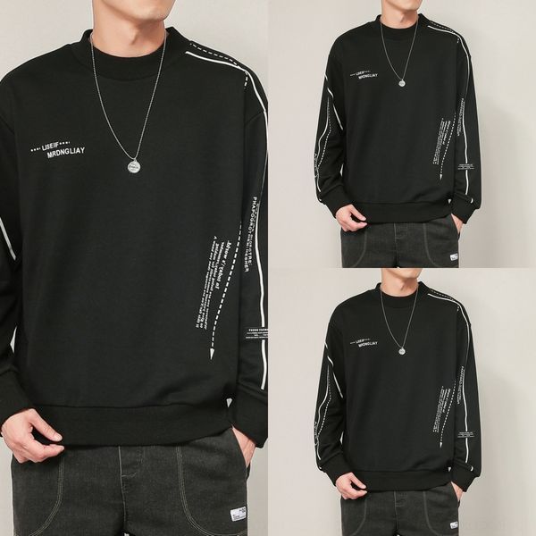 dk84s round neck new men's 2020 autumn sweater korean fashion sleeve and sweatert-shirt sweaterversatile long loose t-shirt simple casu, Black
dk84s round neck new men's 2020 autumn sweater korean fashion sleeve and sweatert-shirt sweaterversatile long loose t-shirt simple casu, Black