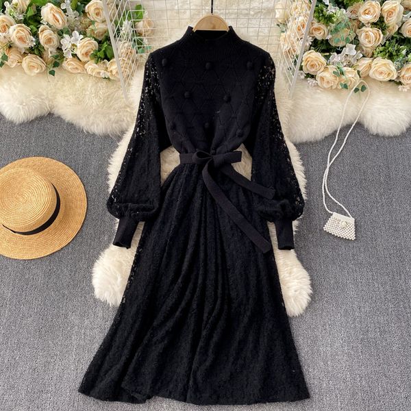 2021 new singiny sweet bow chic splice knitted puff neck autumn streetwear a-line dress foyp, Black;gray
2021 new singiny sweet bow chic splice knitted puff neck autumn streetwear a-line dress foyp, Black;gray