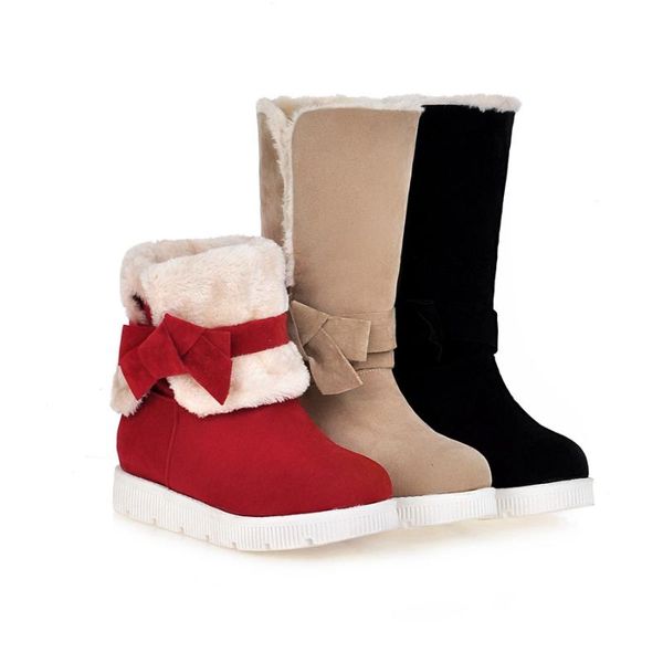 boots pqecfs big size 33-43 winter fashion women sweet bowtie slip-on mid-calf snow 3 colors, Black
boots pqecfs big size 33-43 winter fashion women sweet bowtie slip-on mid-calf snow 3 colors, Black