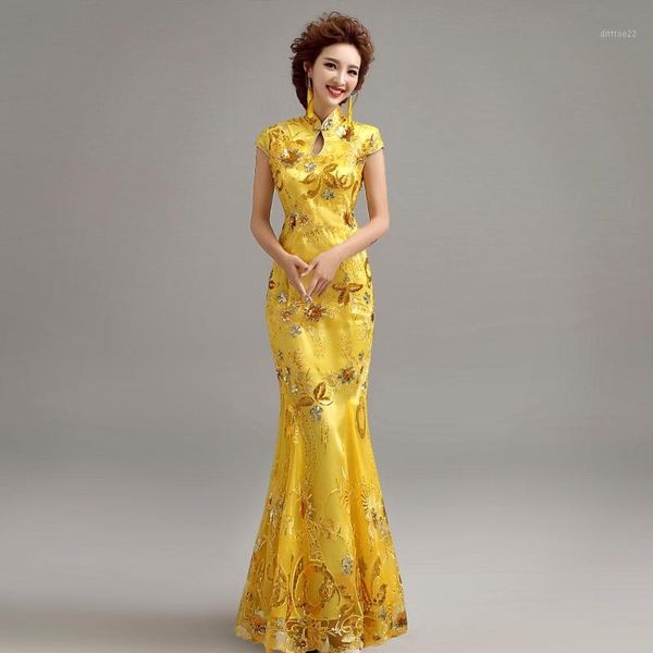 ethnic clothing traditional chinese for wedding cheongsam dress in sequin qipao women dresses custom yellow1, Red
ethnic clothing traditional chinese for wedding cheongsam dress in sequin qipao women dresses custom yellow1, Red