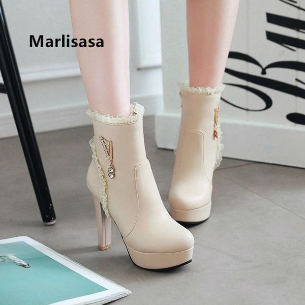 boots marlisasa damskie buty women sweet white pu leather round toe high heel lady casual beige autumn & winter f6068, Black
boots marlisasa damskie buty women sweet white pu leather round toe high heel lady casual beige autumn & winter f6068, Black