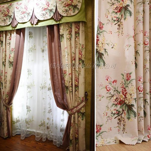 curtain & drapes european countryside floral cotton and linen printing curtains for living room bedroom valance1
curtain & drapes european countryside floral cotton and linen printing curtains for living room bedroom valance1