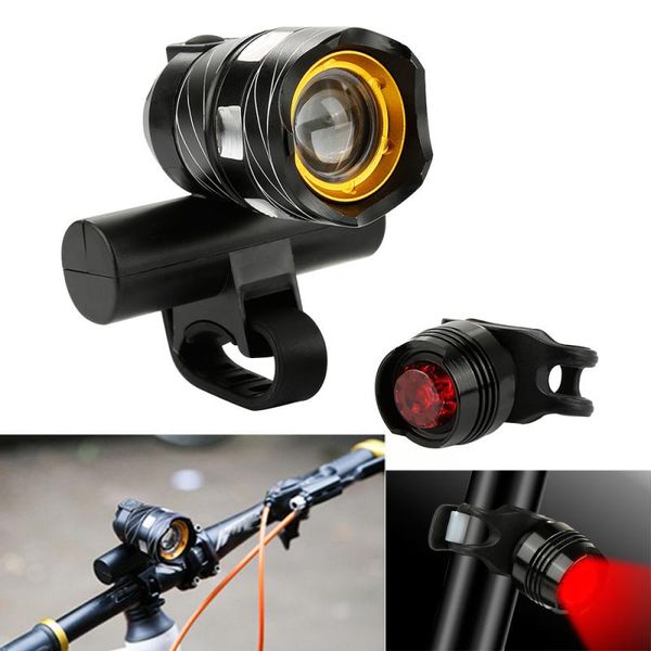 t6 led bicycle light usb charging waterproof safety front rear lights combination black ruby taillight suit bicycle accessories 
t6 led bicycle light usb charging waterproof safety front rear lights combination black ruby taillight suit bicycle accessories