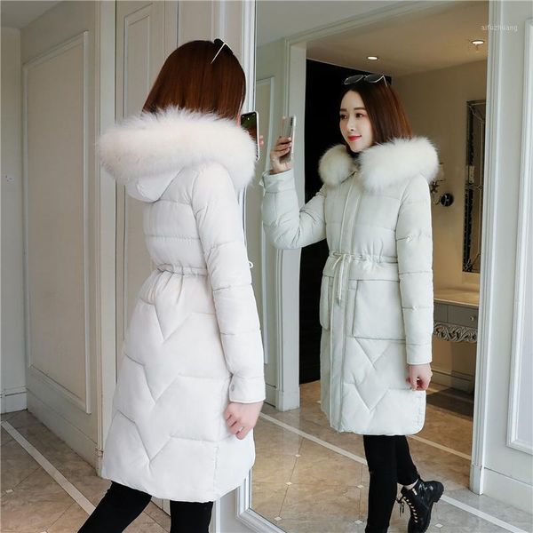 2020 new large wool collar cotton padded clothes women's middle and long slim cotton padded jacket1, Black
2020 new large wool collar cotton padded clothes women's middle and long slim cotton padded jacket1, Black