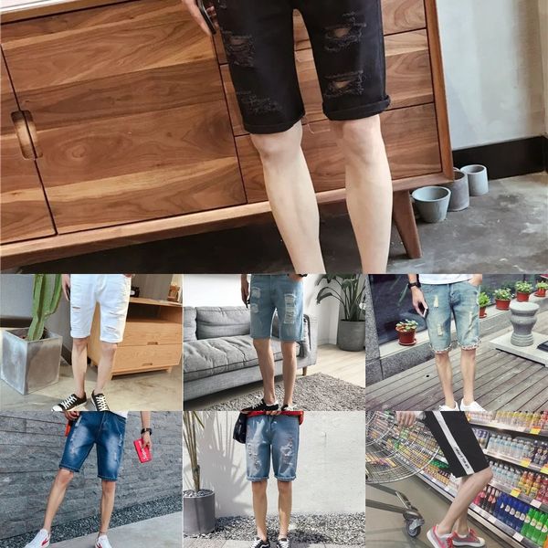 oxfwk summer shorts slim shortssmall leg denim stretch men's perforated shorts capris and korean mid waist five thin pants bags straigh, Blue
oxfwk summer shorts slim shortssmall leg denim stretch men's perforated shorts capris and korean mid waist five thin pants bags straigh, Blue