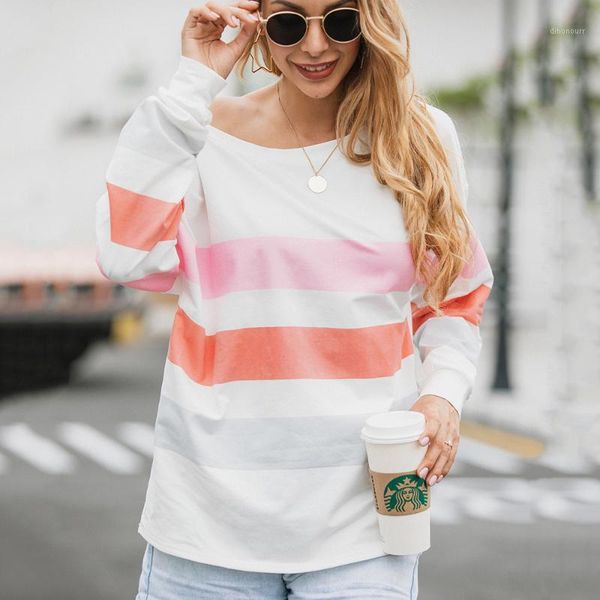 women's hoodies & sweatshirts autumn clothes streetwear elegant off shoulder striped thin women casual slim o neck office lady basic pr, Black
women's hoodies & sweatshirts autumn clothes streetwear elegant off shoulder striped thin women casual slim o neck office lady basic pr, Black