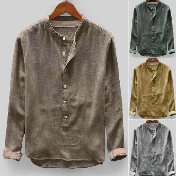 men's fashion casual basic t-shirt solid collarless single breasted long sleeve slim fit shirts plus size 2020 autumn new1, White;black
men's fashion casual basic t-shirt solid collarless single breasted long sleeve slim fit shirts plus size 2020 autumn new1, White;black