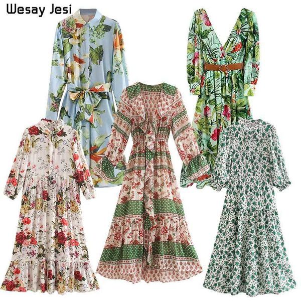za women dress floral print elegant vintage long sleeve v-neck a-line vestidos de fiesta de noche vestidos casual mid-calf dress y200805, Black;pink
za women dress floral print elegant vintage long sleeve v-neck a-line vestidos de fiesta de noche vestidos casual mid-calf dress y200805, Black;pink