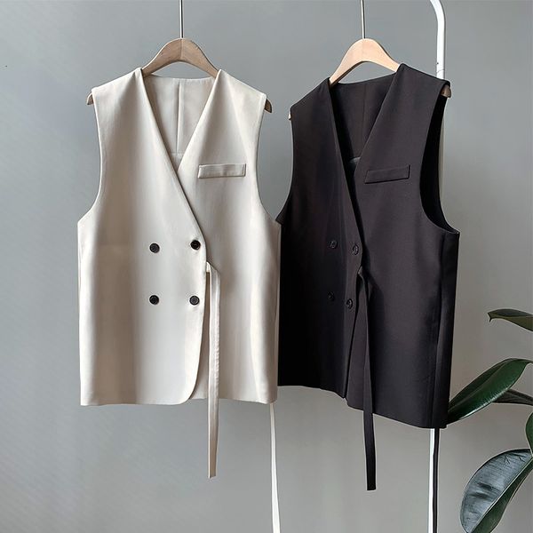 new 2021 spring v-neck drouble button vintage lace-up design all match vest casual women thin coat 9an7, Black;white
new 2021 spring v-neck drouble button vintage lace-up design all match vest casual women thin coat 9an7, Black;white