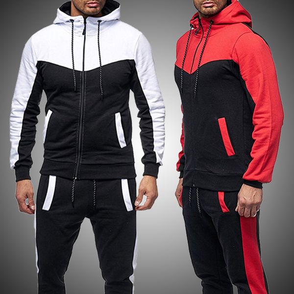 new men set men's fashion tracksuit casual sportsuit male zipper hoodies+pants sets man patchwork hooded sweatshirt suits 201130, Gray
new men set men's fashion tracksuit casual sportsuit male zipper hoodies+pants sets man patchwork hooded sweatshirt suits 201130, Gray