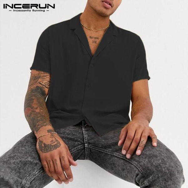 men's casual shirts men solid color buttons shirt short sleeve lapel cotton retro blusa man vintage loose camisa summer blouse incerun1, White;black
men's casual shirts men solid color buttons shirt short sleeve lapel cotton retro blusa man vintage loose camisa summer blouse incerun1, White;black