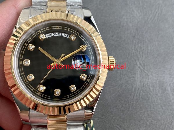 fashion black dial 40mm mens watch day-date 228238 stainless steel automatic mechanical waterproof sapphire luxury wristwatches ar146, Slivery;brown
fashion black dial 40mm mens watch day-date 228238 stainless steel automatic mechanical waterproof sapphire luxury wristwatches ar146, Slivery;brown