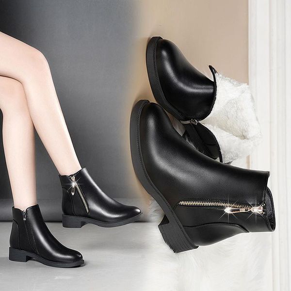 2020 autumn classic black leather boots womens wedges walking shoes ladies snow boots girls school winter plush shoes
2020 autumn classic black leather boots womens wedges walking shoes ladies snow boots girls school winter plush shoes