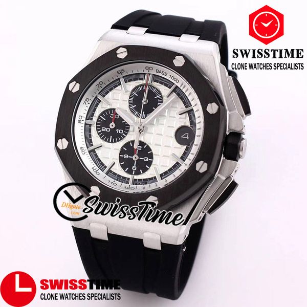 sale new 26400 quartz chronograph mens watch white texture dial satch black inner two tone steel case rubber sport watches swisstime, Slivery;brown
sale new 26400 quartz chronograph mens watch white texture dial satch black inner two tone steel case rubber sport watches swisstime, Slivery;brown