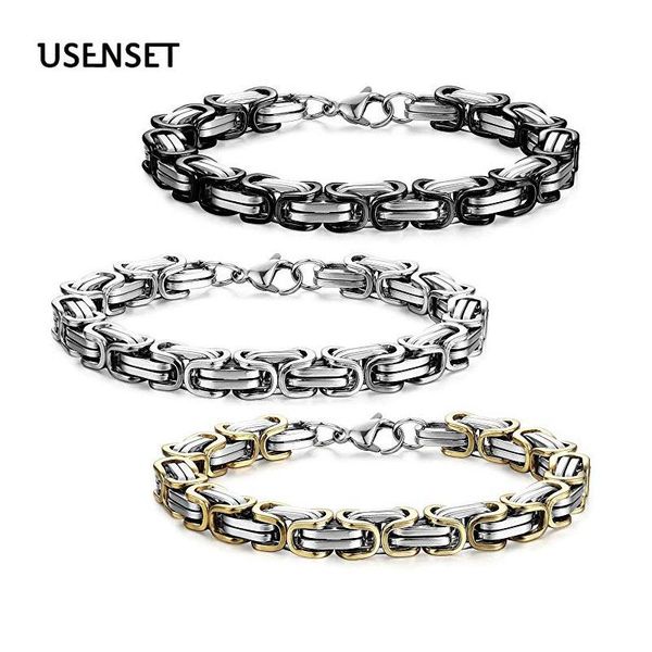 link, chain byzantine bracelet titanium necklace men's stainless steel jewelry 4-8mm emperor gifts gold filled, Black
link, chain byzantine bracelet titanium necklace men's stainless steel jewelry 4-8mm emperor gifts gold filled, Black
