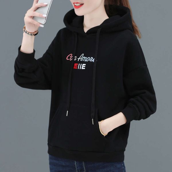 r women's plush thickened hooded red 2020 new autumn / 1winter loose fashion foreign style ip1q, Black
r women's plush thickened hooded red 2020 new autumn / 1winter loose fashion foreign style ip1q, Black