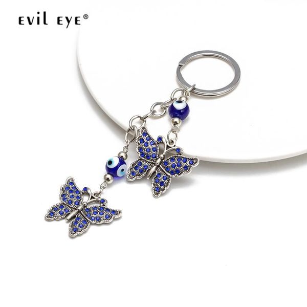 evil eye butterfly pendant keychain blue turkish eye bead silver color key chain ring car keyring jewelry for women girls ey2669
evil eye butterfly pendant keychain blue turkish eye bead silver color key chain ring car keyring jewelry for women girls ey2669