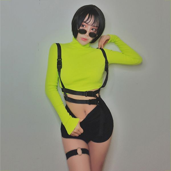 bar gogo jazz dance costume women long sleeve hip-hop clothes girl group club dj ds stage performance costume, Black;red
bar gogo jazz dance costume women long sleeve hip-hop clothes girl group club dj ds stage performance costume, Black;red