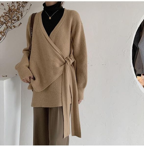 women's knits & tees autumn woman sweaters oversized loose casual cardigans for women winter clothes bow tie sashes vintage knitted swe, White
women's knits & tees autumn woman sweaters oversized loose casual cardigans for women winter clothes bow tie sashes vintage knitted swe, White