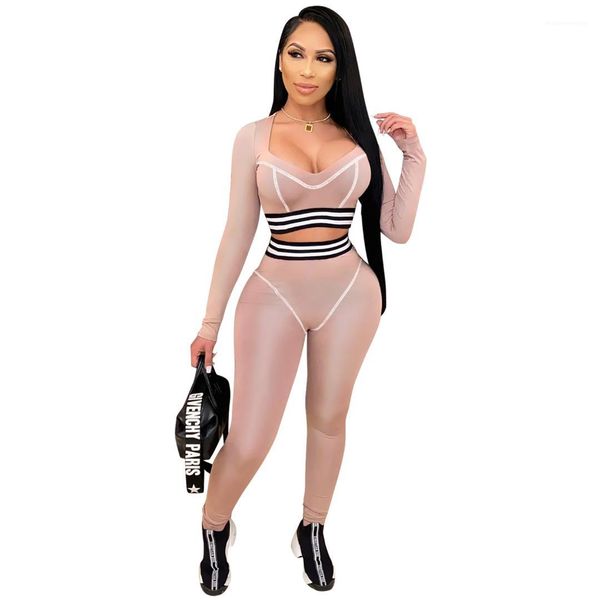 pants autumn long sleeve striped panelled long trousers clothing set solid color designer women two piece, White
pants autumn long sleeve striped panelled long trousers clothing set solid color designer women two piece, White
