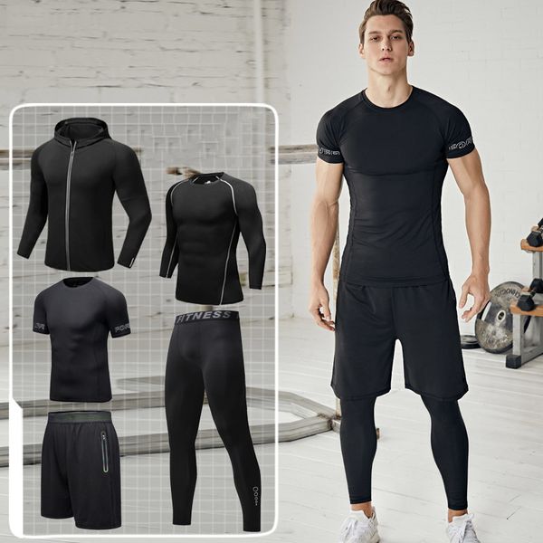 suit suit 5-piece fitness men's running quick-dry short-sleeved shorts coat autumn training sports basketball morning running suit, White;black
suit suit 5-piece fitness men's running quick-dry short-sleeved shorts coat autumn training sports basketball morning running suit, White;black