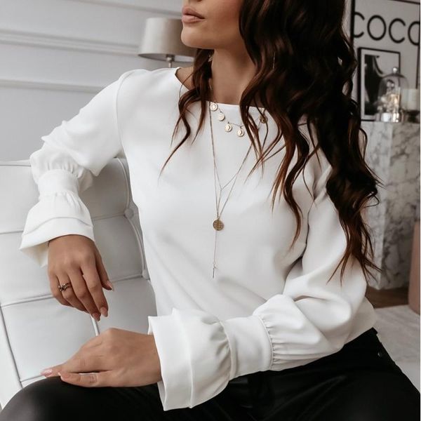 2021 autumn long sleeve casual office white blouse women o neck pullover loose solid shirt blusas female clothing blouses
2021 autumn long sleeve casual office white blouse women o neck pullover loose solid shirt blusas female clothing blouses