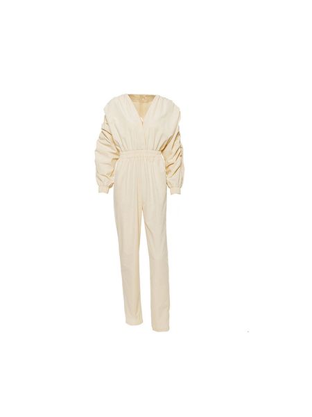 2021 new autumn style plied bat elastic waistband white casual fashion v-neck women's overalls ygs0, Black;white
2021 new autumn style plied bat elastic waistband white casual fashion v-neck women's overalls ygs0, Black;white