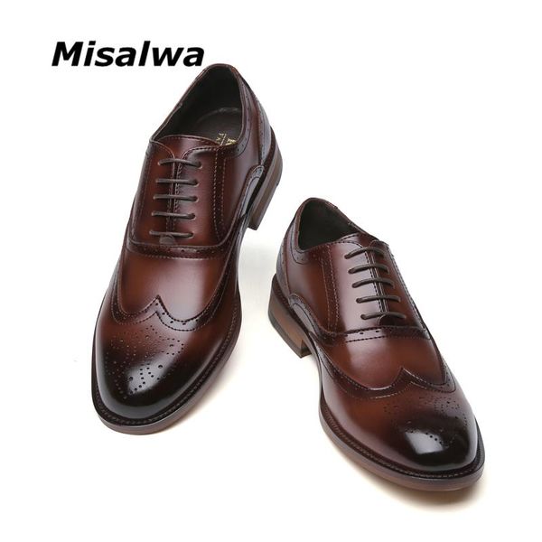 misalwa full brogue gentleman dress shoes pointy lace-up office business wedding suit shoes retro brown pu leather footwear, Black
misalwa full brogue gentleman dress shoes pointy lace-up office business wedding suit shoes retro brown pu leather footwear, Black
