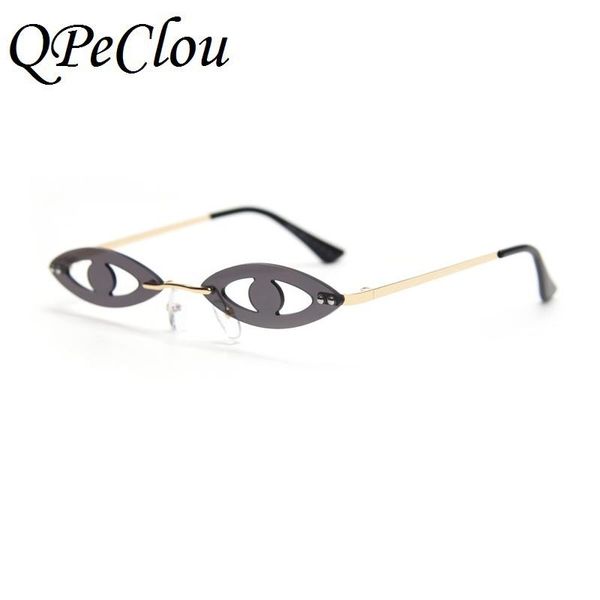 sunglasses qpeclou 2021 fashion small funny eyes women hollow oval colorful party sun glasses men rimless hip hop shades, White;black
sunglasses qpeclou 2021 fashion small funny eyes women hollow oval colorful party sun glasses men rimless hip hop shades, White;black