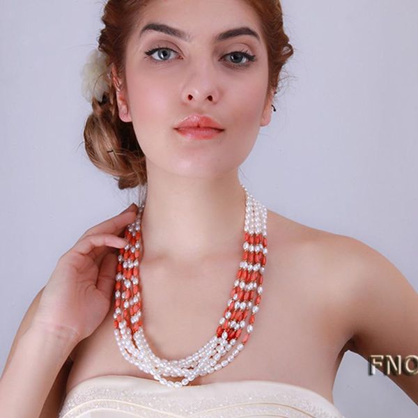 jyx 2020 fashion style 4*8mm white oval natural freshwater pearl and red oval coral multi-strand necklace 23" very fine jewelry, Silver
jyx 2020 fashion style 4*8mm white oval natural freshwater pearl and red oval coral multi-strand necklace 23" very fine jewelry, Silver