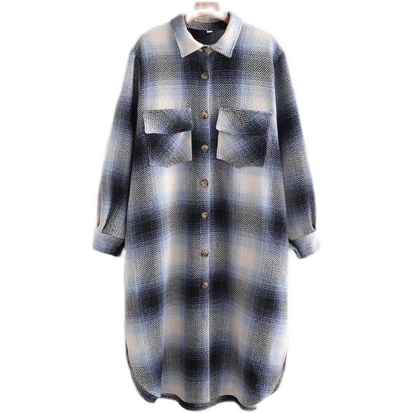 women's jackets superaen turn down collar plaid full jacket 2021 autumn loose long shirt style coat women, Black;brown
women's jackets superaen turn down collar plaid full jacket 2021 autumn loose long shirt style coat women, Black;brown
