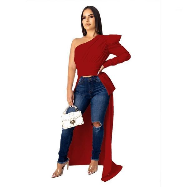 brand skew collar asymmetrical butterfly sleeve design fashion tees lady front short back long party tide tees sr62331, White
brand skew collar asymmetrical butterfly sleeve design fashion tees lady front short back long party tide tees sr62331, White