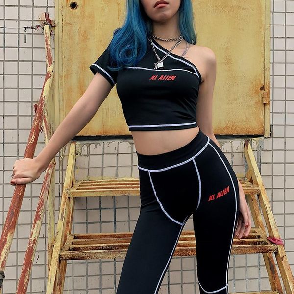 письмо печати спорт два piece set одно плечо crop top карандаш брюки tracksuit женская мода фитнес центр тренировки йога одежда, White;black
письмо печати спорт два piece set одно плечо crop top карандаш брюки tracksuit женская мода фитнес центр тренировки йога одежда, White;black