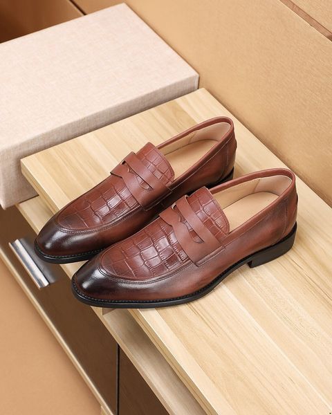men formal shoes pointed toe flats wedding designer dress leather italian elegant loafers luxury men's party office footwear, Black
men formal shoes pointed toe flats wedding designer dress leather italian elegant loafers luxury men's party office footwear, Black
