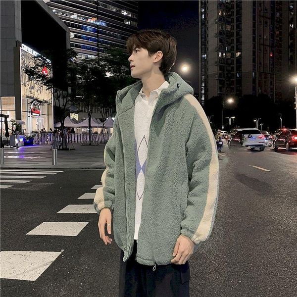 men's jackets 2021 autumn and winter loose hooded lambs wool jacket men korean style hong kong coat fashion clothing trends, Black;brown
men's jackets 2021 autumn and winter loose hooded lambs wool jacket men korean style hong kong coat fashion clothing trends, Black;brown