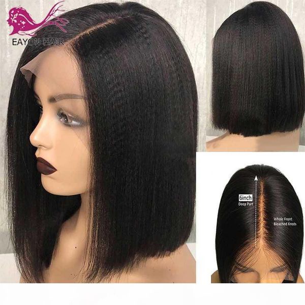 eayon 13x6 yaki straight bob lace front wigs pre plucked bleached knots glueless remy brazilian short human hair wigs deep part, Black;brown
eayon 13x6 yaki straight bob lace front wigs pre plucked bleached knots glueless remy brazilian short human hair wigs deep part, Black;brown